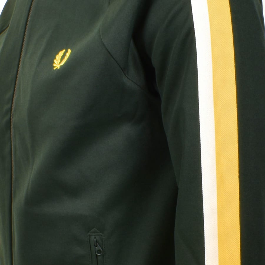 Fred Perry Two Colour Tape Track Jacket Green | Mainline